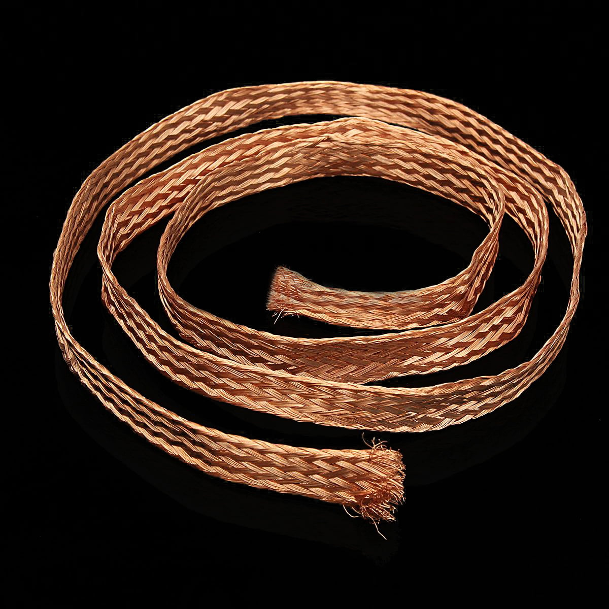 1m Pure Flat High Flexibility Ground Lead Cable Bare Copper Braid 3.3ft x 15mm