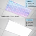 thumbnail image 3 of 2 Pack Mermaid Tail Fluorescent Light Covers for Ceiling Lights Rainbow Gradient Overlay Magnetic Ceiling Light Covers Overhead Light Filters for Office Classroom Home, 3 of 9