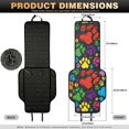 thumbnail image 6 of FOR U DESIGNS Colorful Paws Print Car Front Seat Covers Car Seat Protector Heavy Duty, Breathable Fabric, All Season Automotive Seat Cover Fits SUVs Sedan Vans, 6 of 7