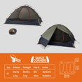 thumbnail image 2 of Carpa Kelty Late Start 4P para Mochileros, Impermeable para 4 Personas, 2 of 9