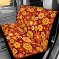 thumbnail image 2 of Psesaysky Retro 70s Floral Theme Car Seat Covers for SUV, 2 Pack Non-Slip Rear Bench Seat Covers Durable Comfortable Universal Cushion Protectors, 2 of 7