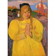 thumbnail image 2 of Gauguin, Paul 11x14 Gold Ornate Wood Framed with Double Matting Museum Art Print Titled - Breton Woman In Prayer, 2 of 4