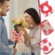 thumbnail image 1 of Cinta de corazones para San Valentín | Autoadhesiva de poliéster rojo satinado | 5 m, 50 corazones cortados | Decoración para manualidades autoadhesiva | Acabado mate elegante | Removible para, 1 of 5