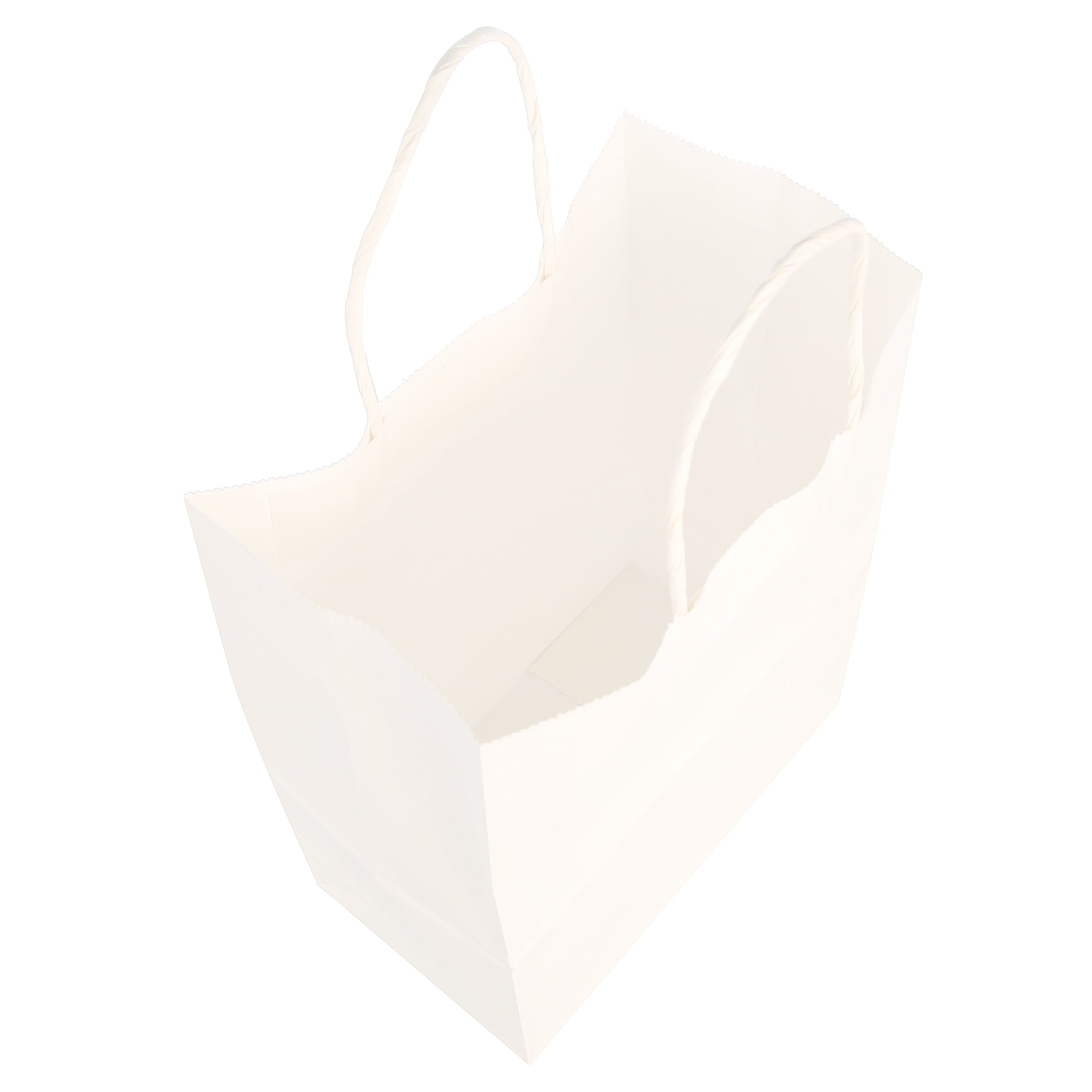  100 bolsas de papel kraft blanco de 8 x 4.75 x 10 pulgadas,  para artículos, fiestas, bolsas de regalo, M : Salud y Hogar