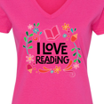 thumbnail image 4 of Inktastic Book Lover I Love Reading Women's V-Neck T-Shirt, 4 of 5