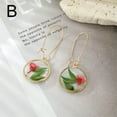 thumbnail image 6 of HOOUN Women Dried Flower Earrings Resin Drop Earring Hook Bohemian Jewelry Accessories-D, 6 of 8