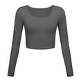 thumbnail image 4 of hanxiulin womens long sleeve crop tops tees casual basic crewneck slim fit t-shirts, 4 of 6