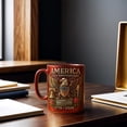 thumbnail image 6 of USA 250th Anniversary Mugs, 11oz/325ml Military Theme Eagle Design Ceramic Commemorative Coffee Mug, Patriotic Large Capacity Heat-Resistant Coffee Cup for Dad,Men,Graduation,Retirement Gifts, 6 of 9