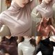 thumbnail image 3 of Turtleneck Basic Women Thermal T Shirt Plain Winter Stretch Top Bottoming Shirt, 3 of 8