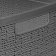 thumbnail image 3 of Lindbes Panier de Rangement en Plastique Gris Petit, 3 of 8