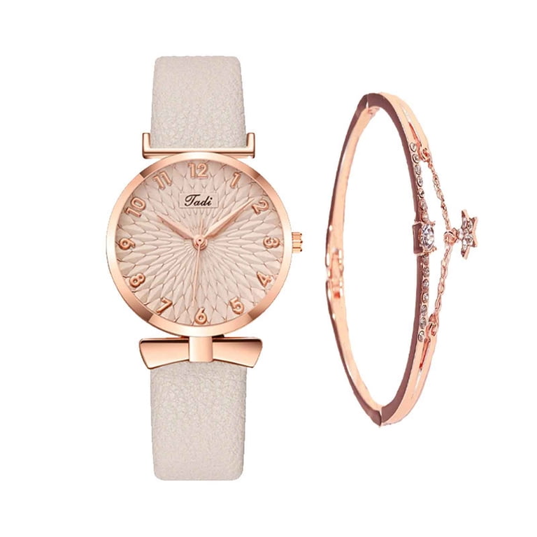Women’s watches package deal Watches set for women quartz Black Gold 6 Pieces Bracelet  main image 4