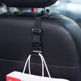 thumbnail image 1 of HONMEET 2Pcs Vehicle Car Back Seat Hooks Black Plastic Multi Functional Organizer for Car Storage, 1 of 5
