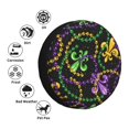thumbnail image 4 of Susaid Mardi Gras6 Print Tire Covers,Waterproof Anti-UV Snow Sun Rain Tire Covers for RV,Truck, SUV, Trailer, Camper-14 inch, 4 of 6
