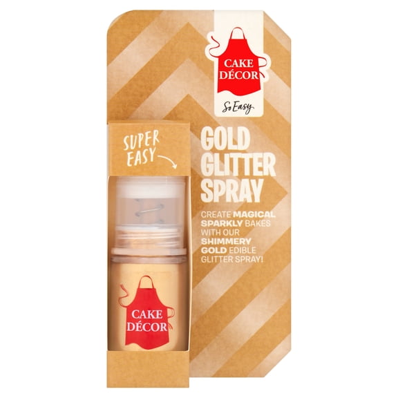 Cake Decor Gold Glitter Spray 4G, Imported from Britain