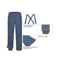thumbnail image 4 of Little Donkey Andy Men's Ski Bibs Insulated Snow Pants , Water Resistant Snowboard Pants Winter with Detachable Suspenders ( Blue Wing Teal M ), 4 of 7