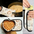 thumbnail image 5 of Yayeee Oven Mitts and Pot Holder Set of 2 Heat Resistant Kitchen Gloves Baking Hot Pad, Beige Seashell, 5 of 5