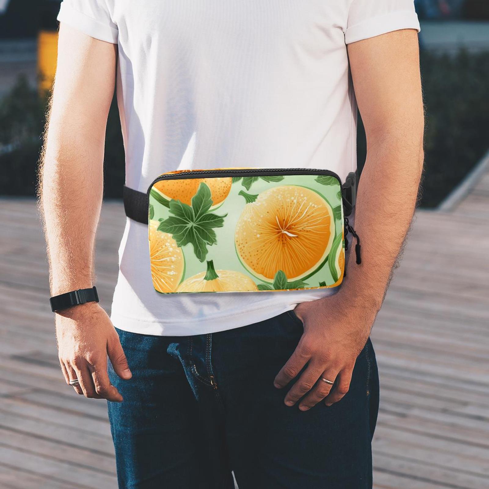 Cantaloupe Fanny Packs Running Belt Belt Bag Lightweight Adjustable with Extension Strap Unisex