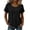 Black, variant on WHEANG 2026 Trendy Summer Tops for Women Short Sleeve Collarless Button Down Shirt Breathable Linen Crop Blouse for Women Lightweight Casual Beach Vacation Outfit Tops(Color White Size 2XL)