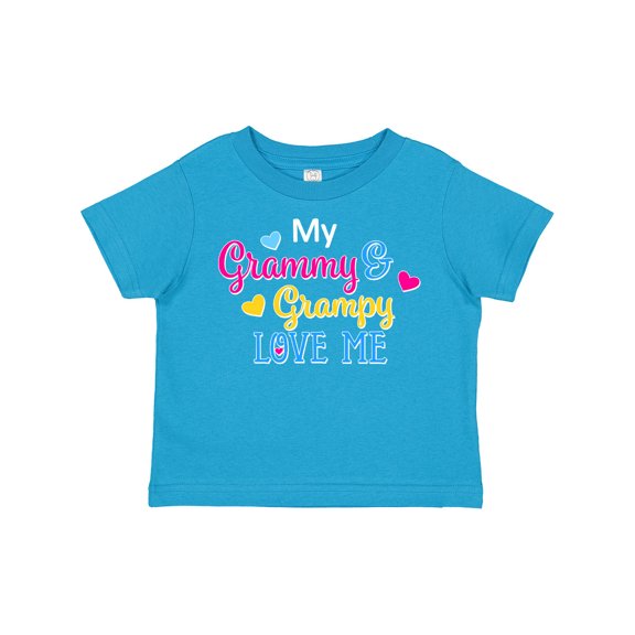 Inktastic My Grammy and Grampy Love Me with Hearts Boys or Girls Toddler T-Shirt