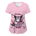 thumbnail image 3 of Sanrio Kuromi-Camiseta con estampado de Hello Kitty para mujer, camisa con bolsillo y cuello en V, uniforme de enfermera con estampado HD de dibujos animados, Y2k, novedad de verano, 3 of 7