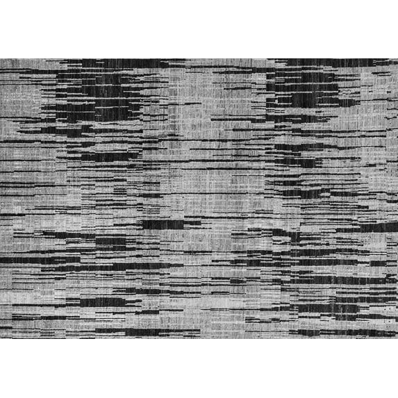 Ahgly Company Indoor Rectangle Abstract Gray Modern Area Rugs, 8' x 10'