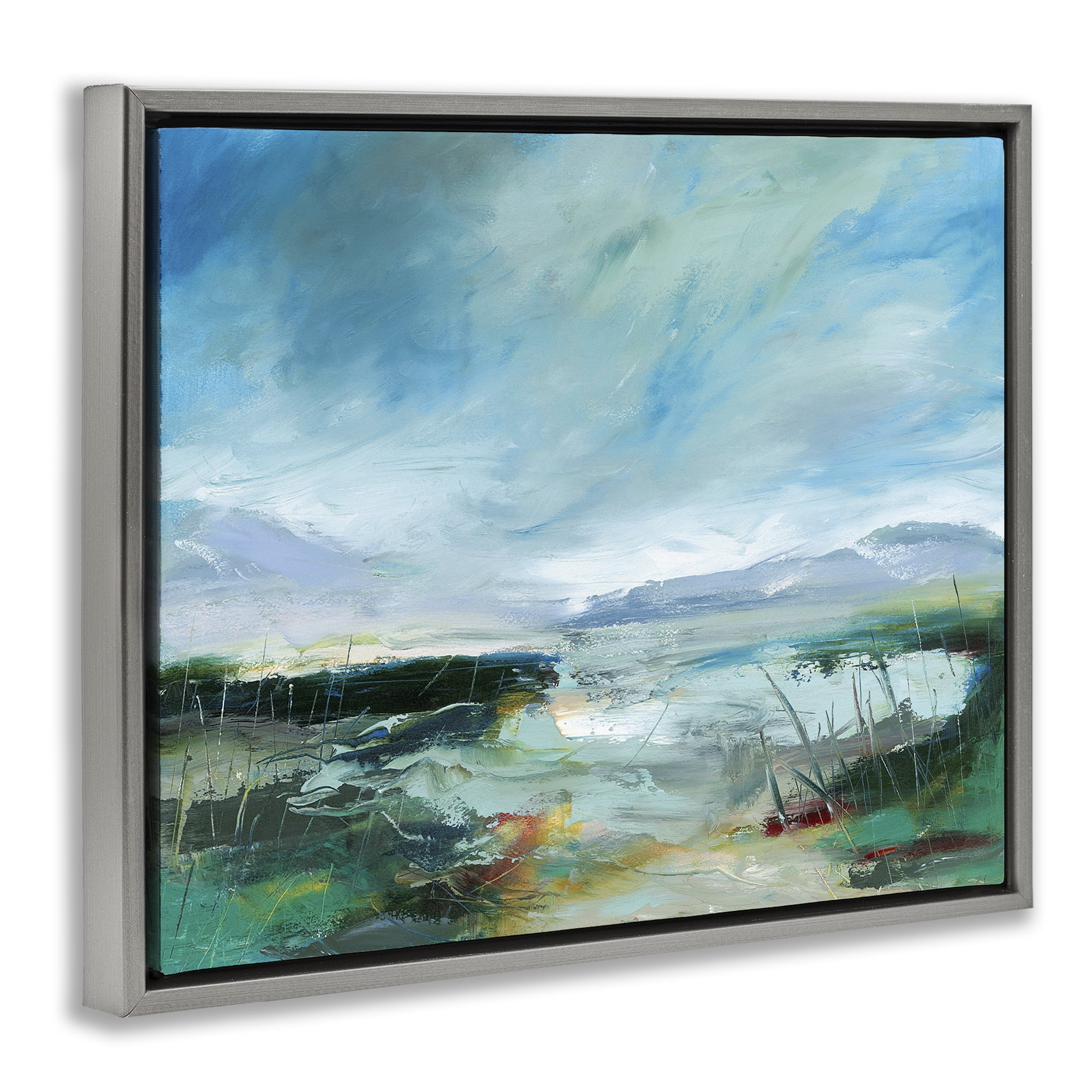 Stupell Industries Days By The Loch Gray Framed Floater Canvas Wall Art, design by Lesley Birch