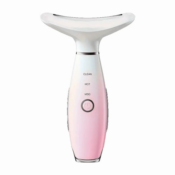 Teetheory 3-in-1 Neck Face Beauty Device, Skin Care Face Massager with Thermal and Vibration Functions for Face Sculpting, Vibration, USB Charging, Pink