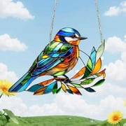 Hummingbird Suncatchers for Window Hanging - Vibrant Acrylic Bird Decor with Stained Glass Effect, Colorful Light Reflections for Indoor Room Decor, Gift for Nature Lovers and Home Decor Enthusiasts