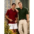 thumbnail image 5 of RICHCOIN Polo Shirts for Men Textured Knit Golf Shirts Casual Short Sleeve Old Money Tops, 5 of 7