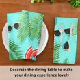 thumbnail image 3 of Iauyy Satin Napkins Set of 4- Summer Style 1 DIY Printing Decoration Cloth Napkin- Easy Care for Home/Party, 3 of 8