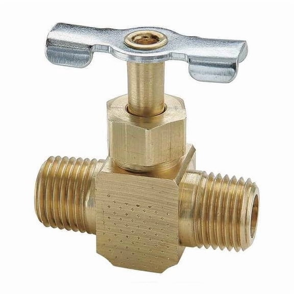 Parker Needle Valve,1/4 In.,Male Pipe-Male Pipe NV107P-4