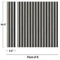 thumbnail image 6 of Concord 3D Wall Panels | Acoustic Wood Panels for Wall - Grey | 94.5” x 5” Each | Soundproof Paneling | Wall Panels for Interior Wall Decor - COA1422 (Pack of 6) 19.7 sqft., 6 of 10