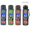 thumbnail image 4 of Nuevo vaso de agua Sonic Hedgehog de 560 ml, de plástico azul y negro, a prueba de fugas, portátil, para viajes al aire libre, para deportes, hermoso regalo para buenos amigos, 4 of 5