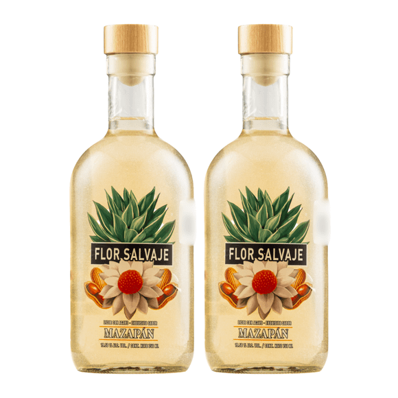 Duo Pack Licor De Agave Flor Salvaje Mazapán 750 Ml Flor Salvaje Licor de Agave