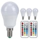 thumbnail image 4 of Bombilla RGB, Bombillas LED Que Cambian De Color RGB De 45 W, Brillo De Color Monocromático Ajustable Con Control Remoto Para Dormitorio, Escalera, Bar, Hogar, Bar, Fiesta, Fyydes Zócalo de lámpara RGB + blanco cálido 3000K E14, 4 of 8