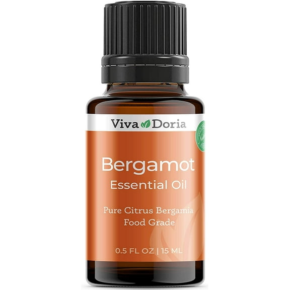 Viva Doria Pure Bergamot Essential Oil, Food Grade, 0.5 Fl oz