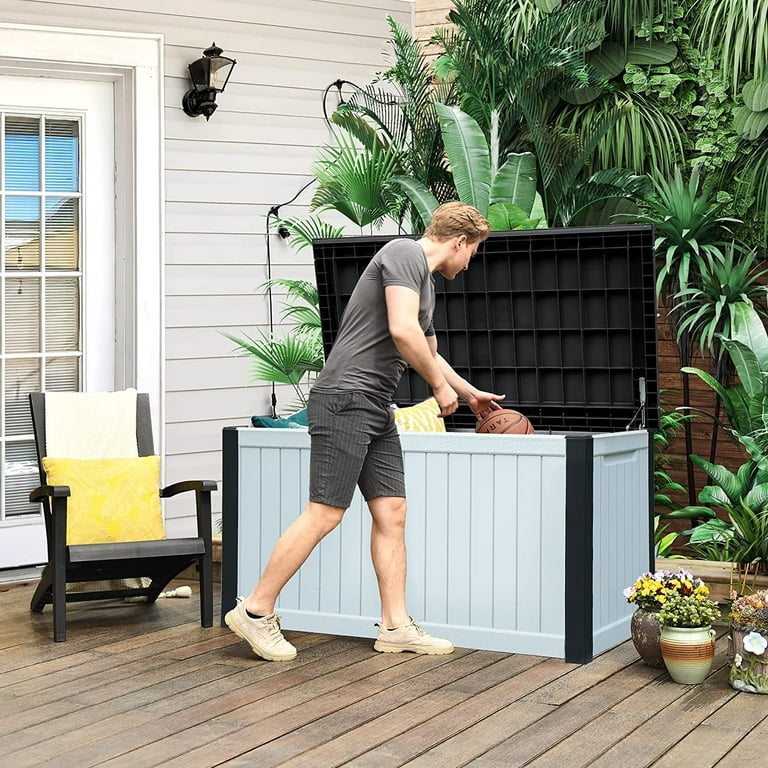 Dextrus Extra Large Outdoor Deck Box - 230 Gallon Capacity for Outdoor  Furniture, Gardening Tools, and Sporting/Pools Gear - Durable Weather  Resistant