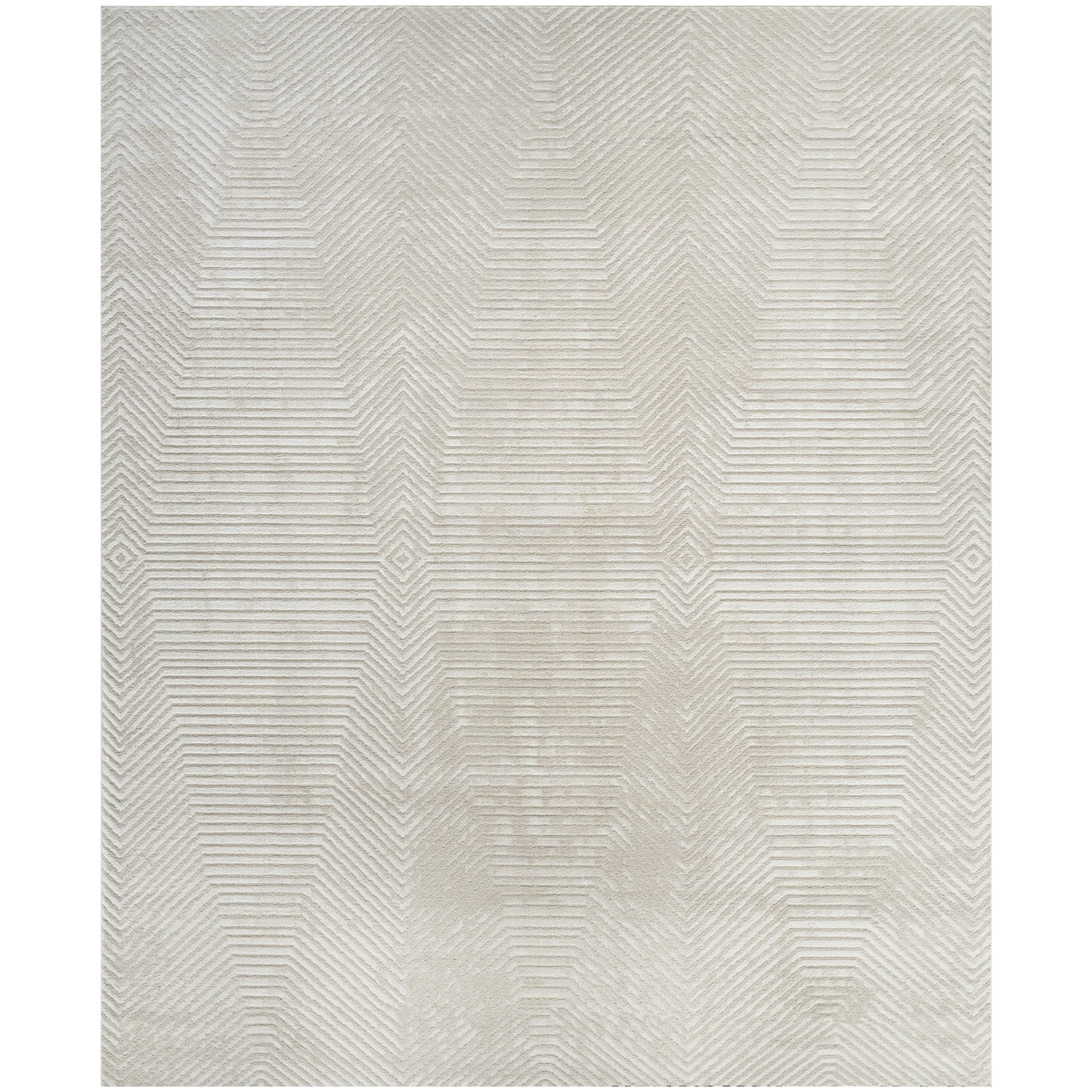 Nourison Dekor 7'10" x 9'10" Ivory Beige Modern Indoor Rug