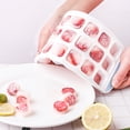 thumbnail image 4 of 2 Pack Easy-Release Mini Ice Trays for Freezer with Lid,Stackable Ice Mold for Iced Coffee Whiskey Beverages Cocktails - green, 4 of 5