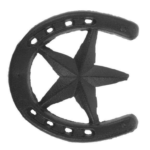 Wall Hooks Decorative Wall Art Horseshoe Pendant 11.00X11.00X0.70CM Black