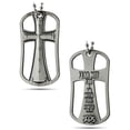 thumbnail image 3 of Genesis 26:24-Cut Out Cross-Antique Finish Dog Tag Necklace by Shields of Strength, 3 of 4