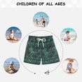 thumbnail image 6 of FORMRS Boys Swim Trunks Quick Dry Mesh Lining Beach Boardshorts, Sizes XS-XL, Green Art Abstract Pattern, 6 of 7