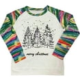 thumbnail image 5 of LEKWK Women's Christmas Sweatshirts Xmas Tree Graphic Tops Raglan Long Sleeve Crew Neck Oversized Shirts Cute Funny Holiday Blouses Going Out Clothes Winter Fashion Outfits, 5 of 5