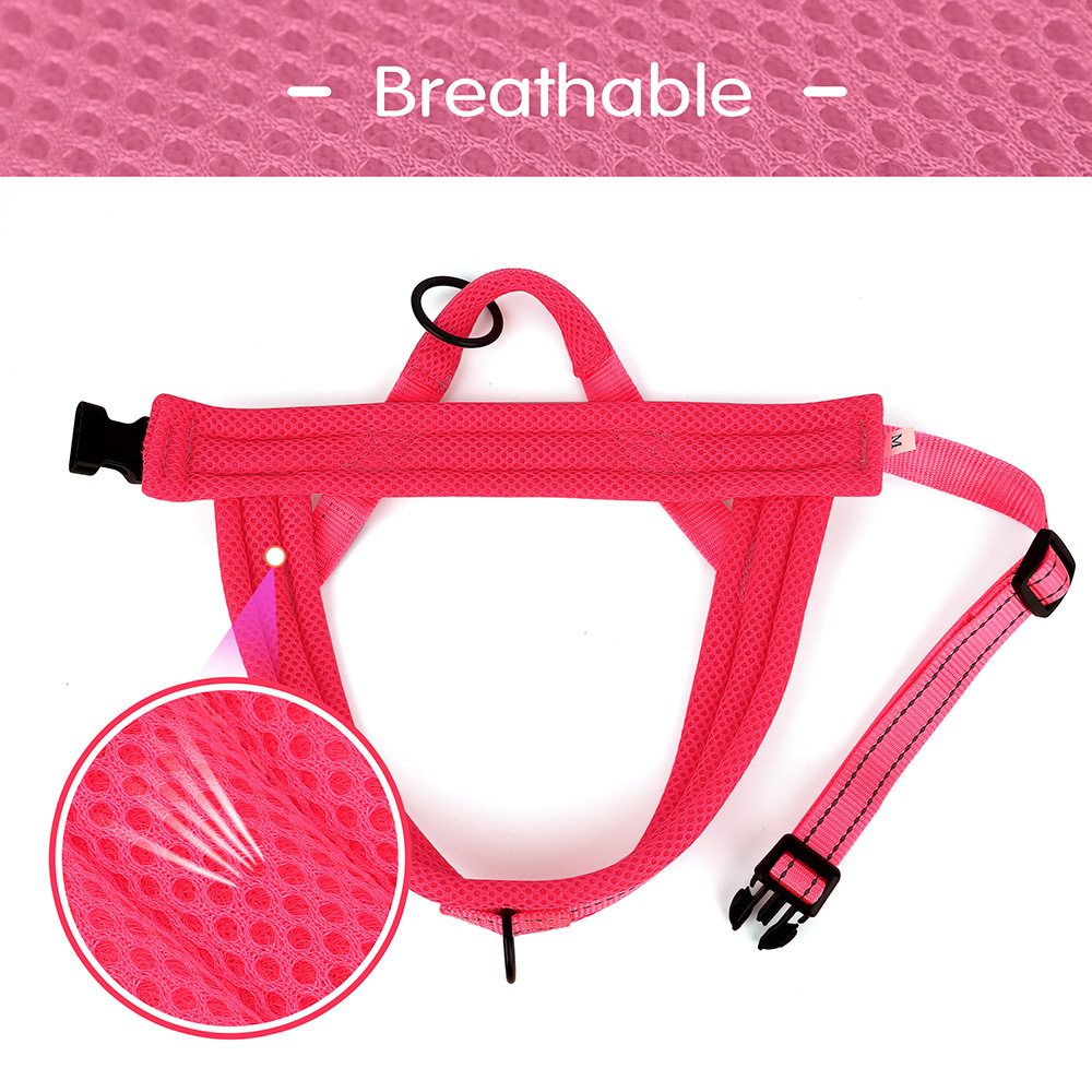 Pet Artist No Pull Dog Pet Dog Harness Reflective Nylon Mesh Padded with Handle Front Leading