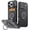 Black, variant on ELEHOLD Shockproof Rugged Card Slot Sliding Camera Shield Hybrid Cell Phone Case Ring Stand Cover for iPhone 17 Pro Max,Black