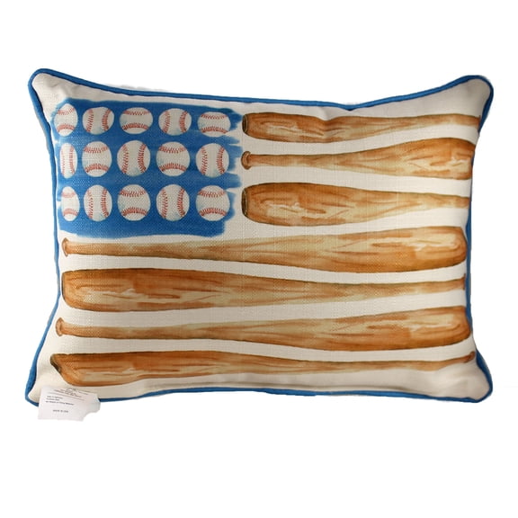 Home Decor Baseball Flag Pillow Fabric Sports Play Ball Bb0003