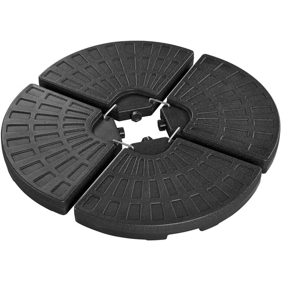 Renwick 52L Fillable Patio Umbrella Base for Cantilever Umbrellas, Set of 4, Black