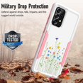 thumbnail image 4 of for Samsung Galaxy A52 5G Case, Embossed Floral Pattern Designed Shockproof A52 4G Case, Dual Layer Defend Heavy-Duty Tough Cover Galaxy A52s 5G Case for Women Girl, Wildflowers-White, 4 of 13