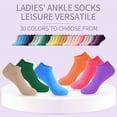 thumbnail image 7 of Usavemo 30 Pairs Womens Low Cut Ankle Socks Colorful Socks Dopamine Color Socks with Tab for Women Size 9-11, 7 of 7