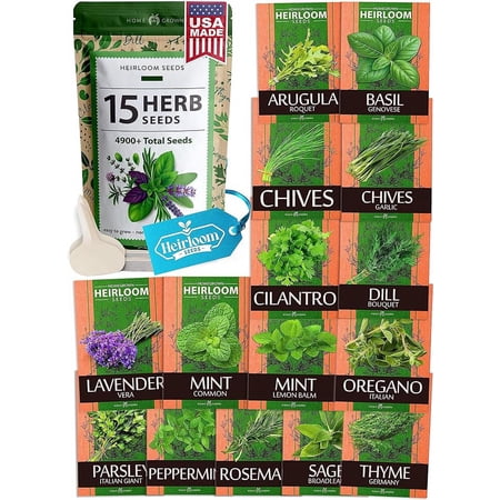 HomeGrown Heirloom 4900+ 15 Culinary Herb Seeds